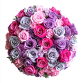 Pink and lavender long stem rose bouquet for luxury flower delivery nationwide