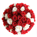 Luxury red long stem rose bouquet arranged for same-day flower delivery in Miami, New York and nationwide shipping