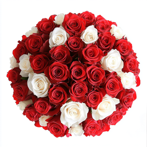 Luxury red long stem rose bouquet arranged for same-day flower delivery in Miami, New York and nationwide shipping