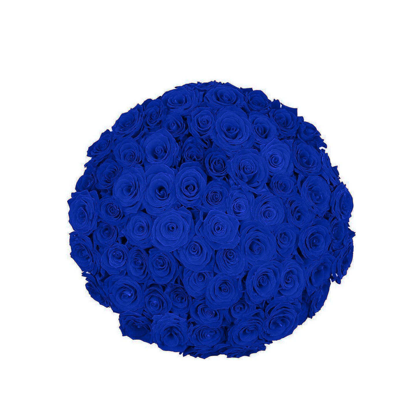 Royal blue long stem rose bouquet arranged for luxury same-day flower delivery in Miami, New York and nationwide shipping